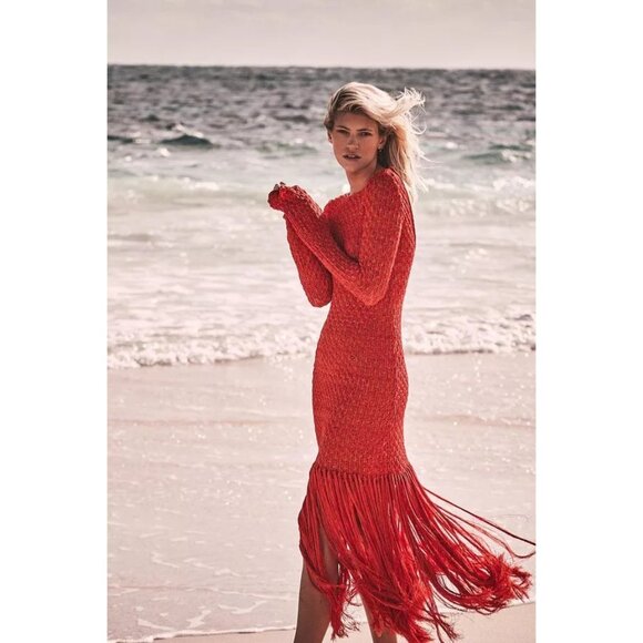 DEVON WINDSOR Red Long Sleeve Dress - Picture 12 of 15